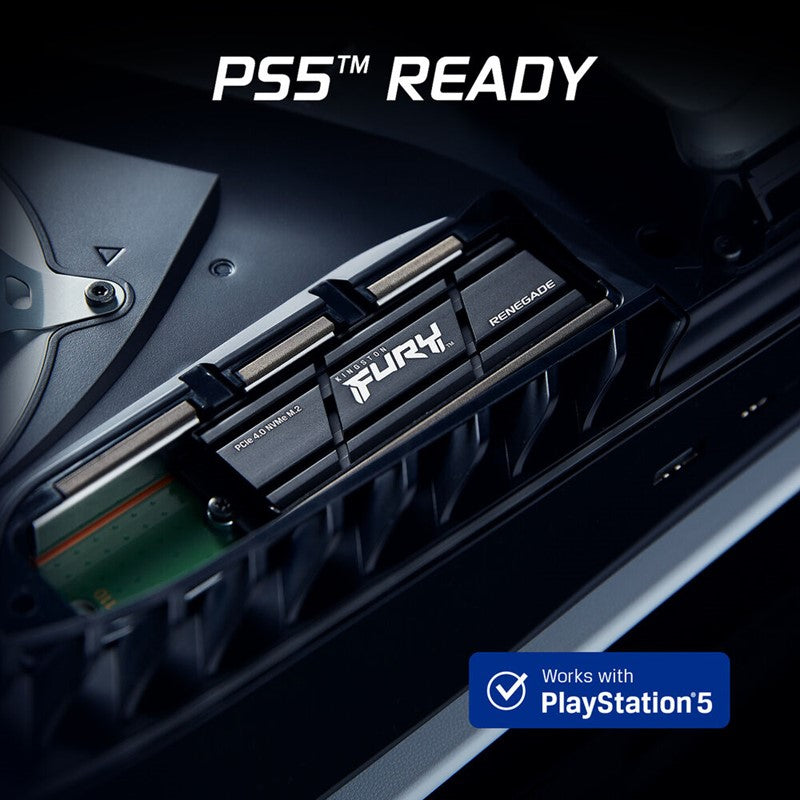 Kingston FURY RENEGADE 2TB M.2 PCIe 4.0 NVMe Internal SSD With Heatsink Kingston FURY RENEGADE 2TB M.2 PCIe 4.0 NVMe Internal SSD With Heatsink